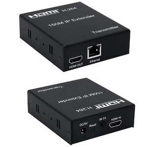 150M HDMI H.264 IP Extender Over Cat5e Cat6 RJ45 Ethernet Cable for PS3 DVD HDTV - Picture 1 of 19