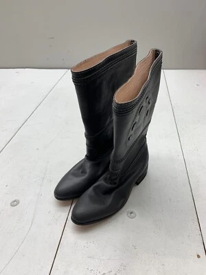 Botas de herradura de cuero gris para mujer talla 4 Foto 1 de 4