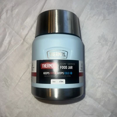 Termo 16 oz Acero inoxidable Icono aislado al vacío Acero inoxidable Tarro de alimentos Contenedor Foto 1 de 4