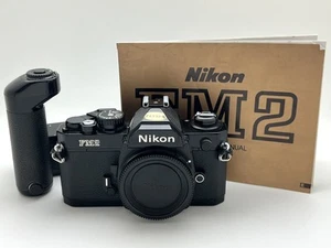 Nikon FM2 N FM2N 35mm SLR Film Camera Body Black W/ MD-12 & Manual - CLEAN - USA - Picture 1 of 20