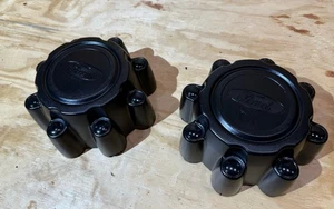 1999-2005 Ford Excursion F-250 F-350 Black OEM Center Cap Pair P/N 2C34-1A096-FA - Picture 1 of 10