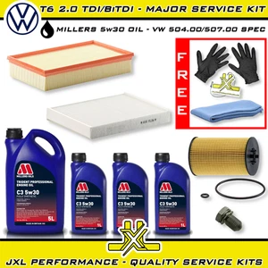 VW Transporter T6 2.0 TDI/BiTDI Major Oil Service Kit - Millers Oil 5w30 - Picture 1 of 1