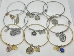 Menge 9 Alex & Ani Gold und Silber Armbänder verschiedene Perlen & Charms - Bild 1 von 7