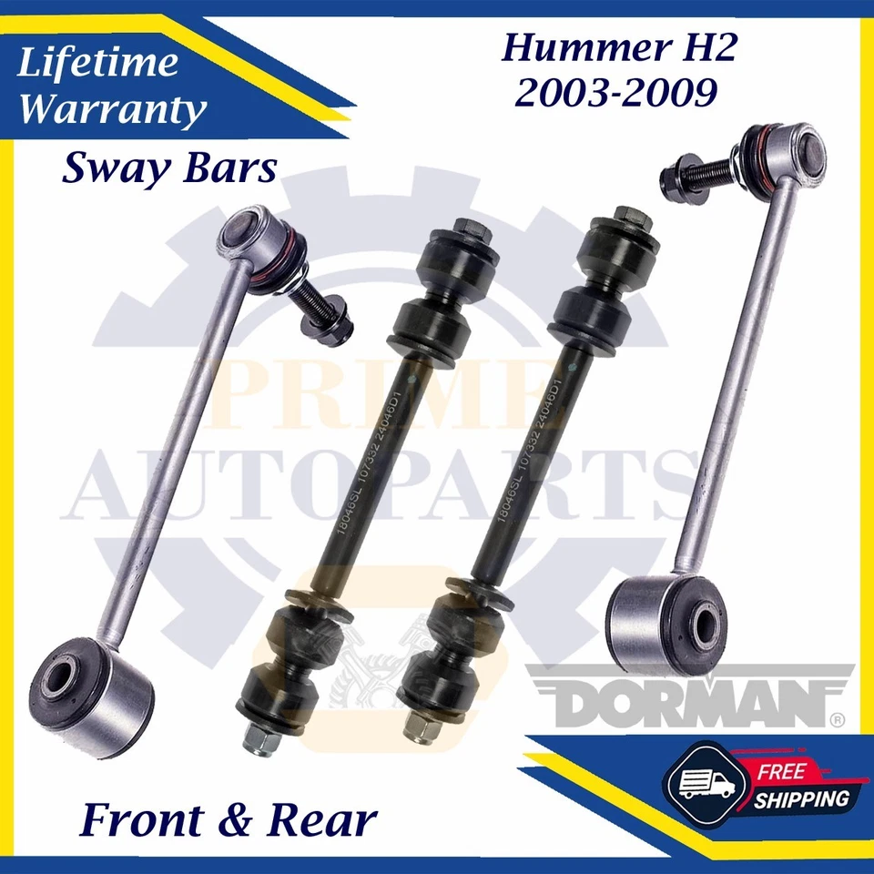 DORMAN OEM Front &  Rear Sway Bar Links For 2003-2009 Hummer H2 10 Yr Warranty - Изображение 1 из 4