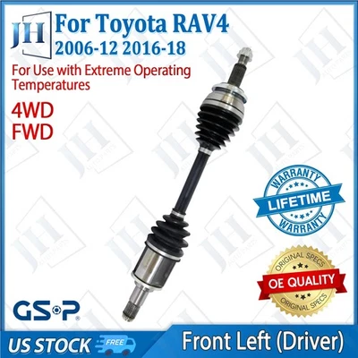 OE Front Left Driver CV Axle Shaft For 2006-12 16-18 Toyota RAV4 V6 3.5L FWD 4WD - Image 1 of 4