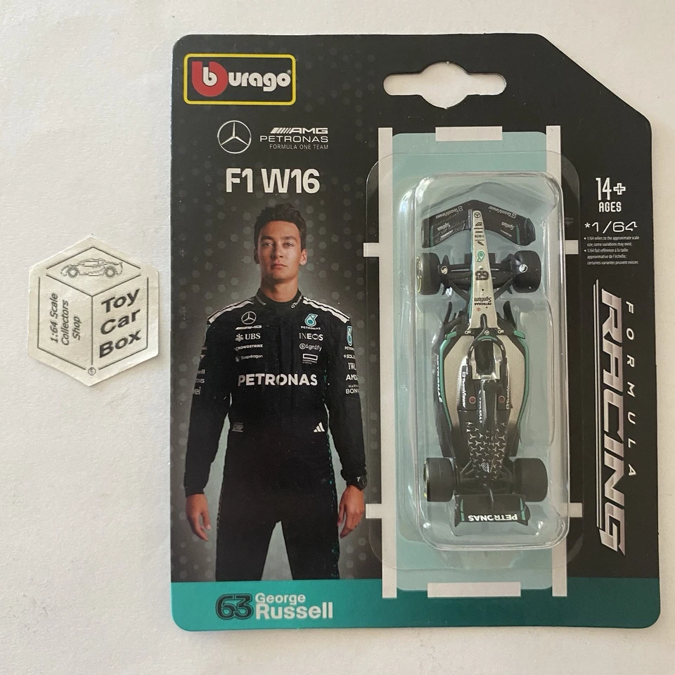 BBURAGO 1/64 Formula 1 - Mercedes-AMG W16 (#63 George Russell - 2025 F1) L05 - image 1 of 1
