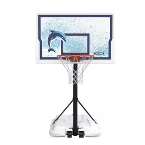 Lifetime Basketball H70" x W68.5" x L44" Impact Poolside Portable White/Blue - Picture 1 of 12
