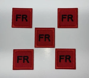 5 - Red/Black replacement FR Patches Iron On Fire Retardant Pants *BONUS PATCH* - Picture 1 of 2