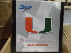 Miami Hurricanes Billiard Ball Set - Picture 1 of 6