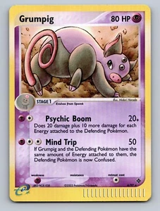 Grumpig 6/97 EX Dragon Reverse Holo Rare 2003 Vintage Pokemon TCG Card NM - Picture 1 of 2