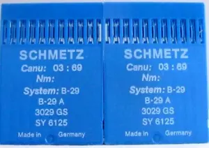 20 SCHMETZ:B 29/B-29 A/UY 3029 GS/RMx29 Overlock SINGER 81 U,RIMOLDI 529, 629 - Bild 1 von 5