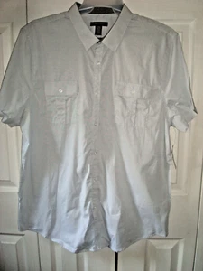 Mens Structure Country Blue Shirt Size XXL ( 2 XL ) Slim Fit Pockets Nwt - Picture 1 of 2