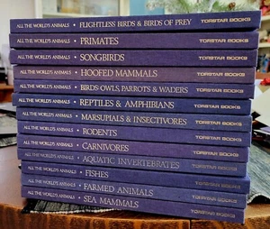 All the World's Animals TORSTAR Lot of 13 Books HOMESCHOOL Decor FISHES Primates - Picture 1 of 18