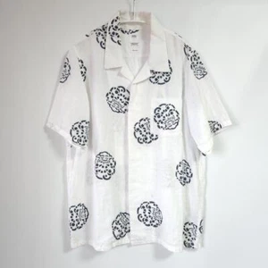 VISVIM FREE EDGE SHIRT S/S LITTLE CLOUD White Linen Size 2 Used From Japan - Picture 1 of 9