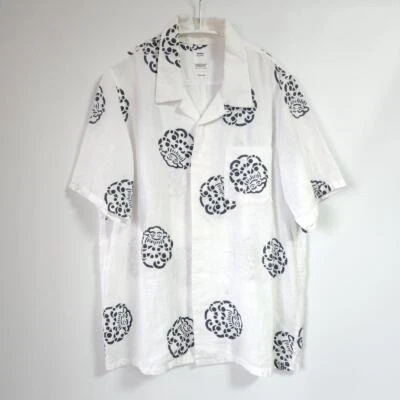 VISVIM FREE EDGE SHIRT S/S LITTLE CLOUD White Linen Size 2 Used From Japan - Image 1 of 4