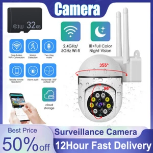 Wireless Security Camera System Outdoor Home 5G Wifi Night Vision Cam 1080P 32GB - Picture 1 of 12