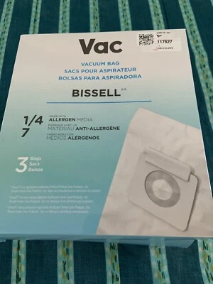 Lot /4 Vac Bissell Style 1/4 7 Allergen Media Vacuum Bags Box/3 New - Image 1 of 3