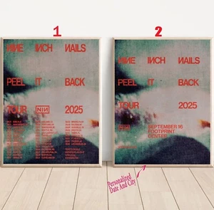 Custom Nine Inch Nails 2025 Peel It Back Tour Poster - Picture 1 of 1