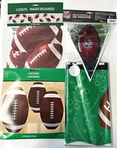 Footbal Party Supplies Lanterns, Cutouts, Table Covers or Pennants or Full Group - Picture 1 of 17
