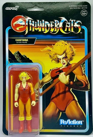 Super 7 ReAction THUNDERCATS CHEETARA 3.75” Action Figure New & Sealed Box Cover