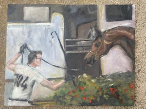 Oil painting arabian arab horse - Picture 1 of 2