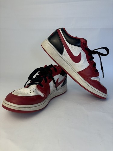 Jordan Youth Air 1 Low GS 553560 163 Taglia 6.5Y Rosso Nero Bianco