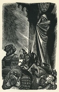 Edgar Allan Poe LA MASCHERA DELLA MORTE ROSSA illustrazione arte di Fritz Eichenberg - Foto 1 di 4