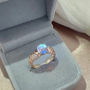 Eleganter Ring 585 RG Rotgold Rosegold mit einem Mondstein 55 (17,5 mm Ø) - Bild 1 von 6