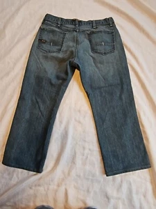Jeans Ariat Para Hombres Azul Barras de Refuerzo M4 Relajado Corte Bota Elástico Denim Medido 37x26 - Imagen 1 de 7