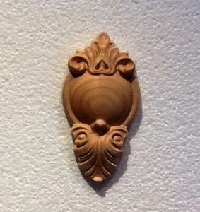 Hand Carved Solid Cherry Applique/Onlay 4-5/8" x 2-3/8" - Picture 1 of 4