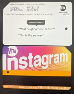 Version 2 Instagram Metrocard- Mint condition - Picture 1 of 1