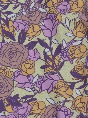 Lularoe NUEVO SIN ETIQUETAS - Leggings intermediales - Rosas geométricas florales Foto 1 de 3