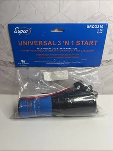 URC0210 Supco Refrigierador 3-n-1 Relé Condensador Sobrecarga para 1/3-1/2 HP - Imagen 1 de 1