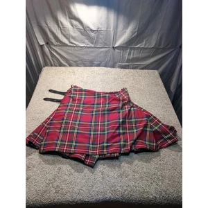 The Kilt Gr. 42 44 rot kariert Plissee Kilt Rock Herren Kilt Scottish Tartan - Bild 1 von 9