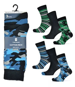 3 Pairs Mens Camo Design Socks Tom Franks Size 7-11 - Picture 1 of 2