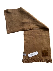 Calvin Klein Scarf 100% Acrylic Super Soft Camel - Picture 1 of 2