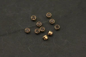 Signity 18K Yellow Gold Bezel Smokey Quartz 2mm Gemset Gemstone Parcel 10 Pieces - Picture 1 of 6