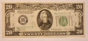 1934 C $20 New York Federal Reserve Note-See Pictures and You Grade. Free S/H - Picture 1 of 2