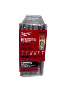 Milwaukee® Secure-Grip™ 48-20-8856 Hammer Drill Bit Set, 6 Pieces New! - Picture 1 of 1