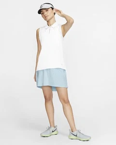 Nike Dri-Fit ACE Jacquard Sleeveless Womens Polo Shirt M - Picture 1 of 2