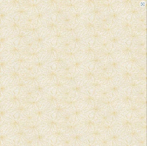 Price Per Yard Halloween Gold Spiderwebs on Cream Fabric Paintbrush Studio - Picture 1 of 3