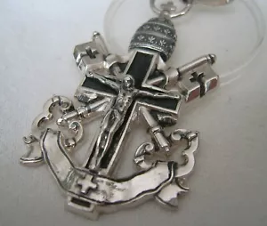 Gesù sulla croce. Croce Vaticano argento 925 - Foto 1 di 3