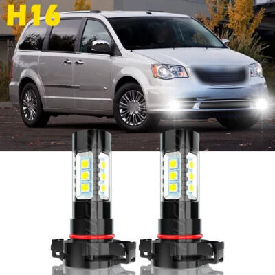 For Chrysler Town & Country 2010-2016 LED Fog Light Bulbs Kit 5202 White 6000K - Image 1 of 4