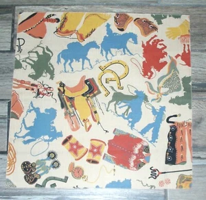 Tan COWBOY BANDANA ~ Horses, Riders, Saddle, Cowboy Gear ~Matt Rogers in Corner - Picture 1 of 3