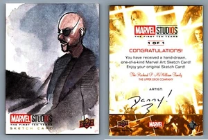 NICK FURY Upper Deck Marvel Studios First Ten Years Danny Kidwell Sketch 1/1 - Picture 1 of 1