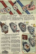 1954 PAPER AD Kid Character Wrist Watch Superman Gene Autry Space Cadet Corbett