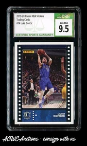 2019-20 Panini NBA Stickers Trading Cards #74 Luka Doncic CSG 9.5 (Gem Mint) - Picture 1 of 2