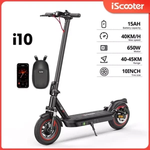 iScooter i10 Electric Scooter 650W 15AH 10" Off-Road Folding E-Scooter 40KM/H - Picture 1 of 17