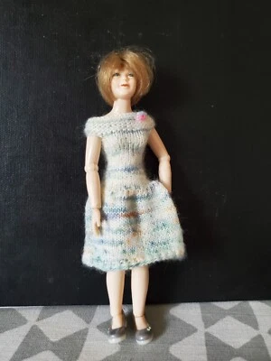 Ropa de muñeca escala 1:12 ajustada Heidi Ott 5.5" muñeca cuerpo delgado vestido hecho a mano Foto 1 de 4