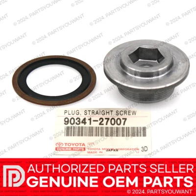 GENUINO Lexus OEM VVTi 2JZ árbol de levas polea tapón de rosca recto 90341-27007 Foto 1 de 4